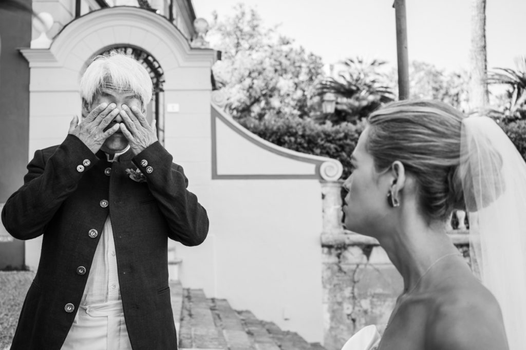 wedding photographer in santa maria ligure genoa padre sposa