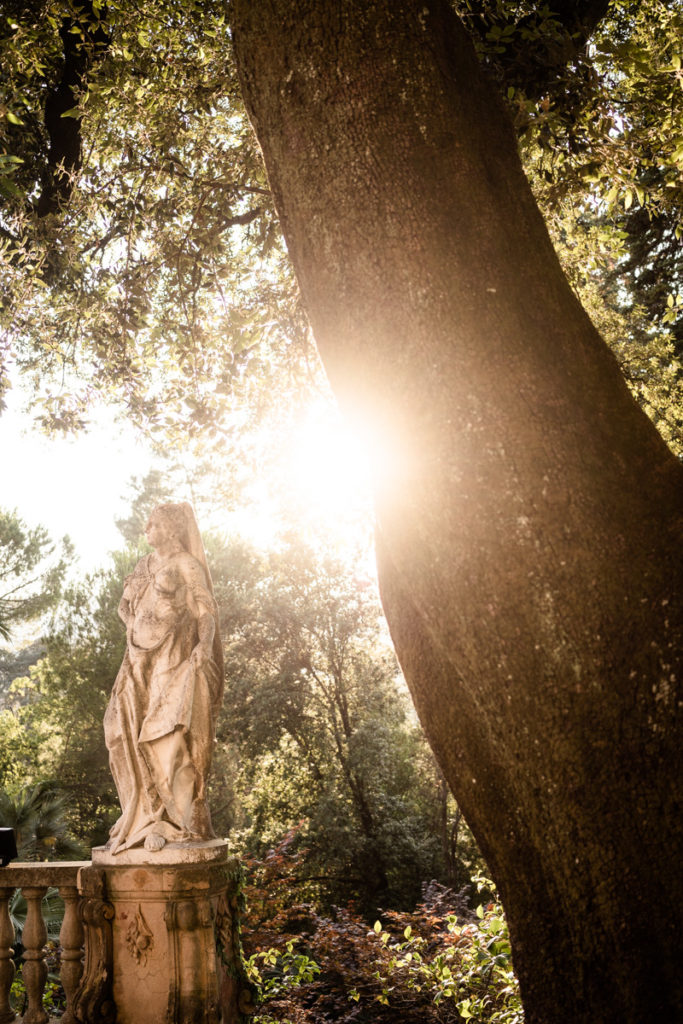 statua in villa wedding photographer in santa maria ligure genoa