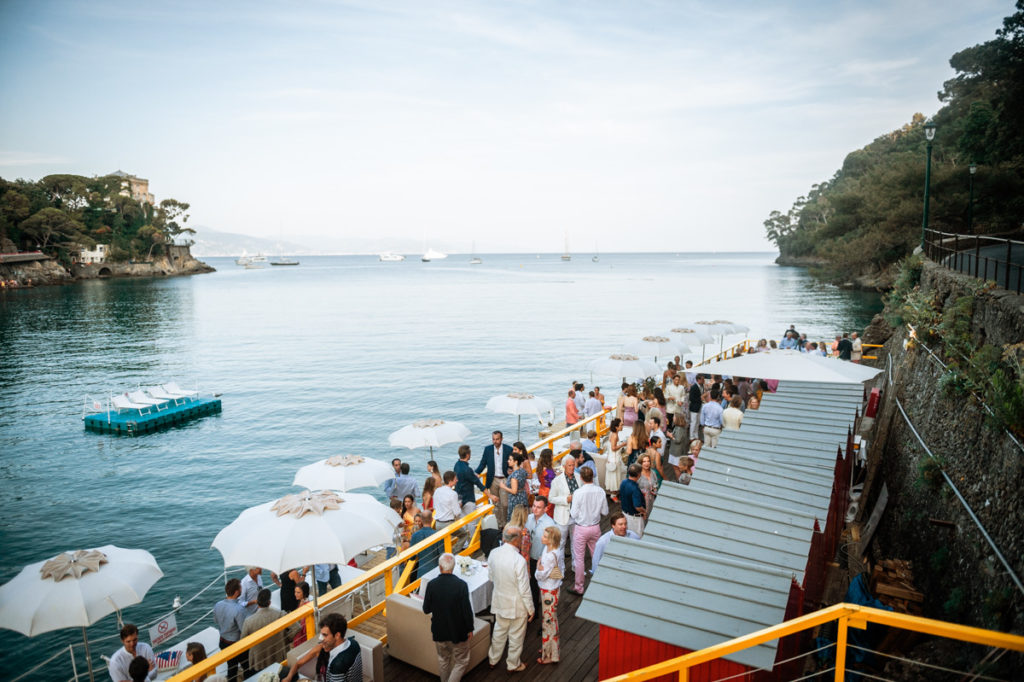 aperitivo dall'alto ristorante matrimonio Portofino ricevimento