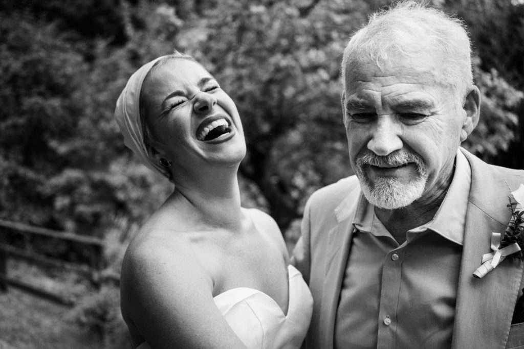 sposa con padre matrimonio 