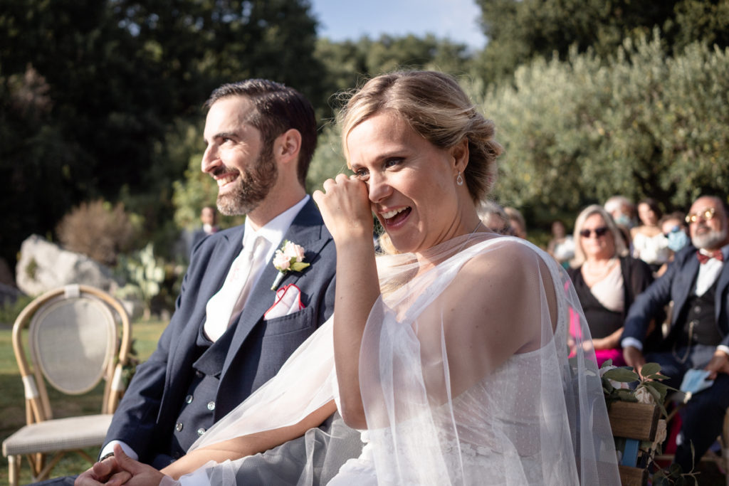 cerimony wedding photographer reportage cry bride groom La Ginestra Liguria Italy elegant summer events best location 