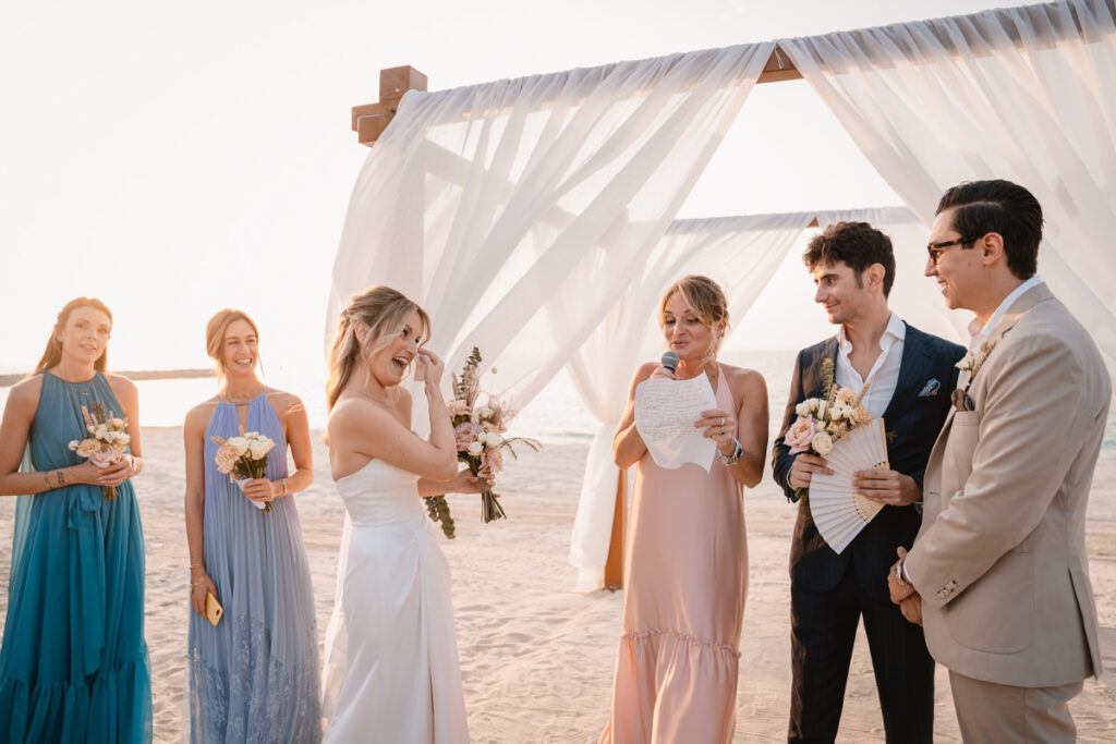 wedding, photographer, Dubai, bride, bouquet, dress, inspiration, beach, nikki, hair, gazebo, with, emotions, destination, reportage, speech, bridemaids, groom