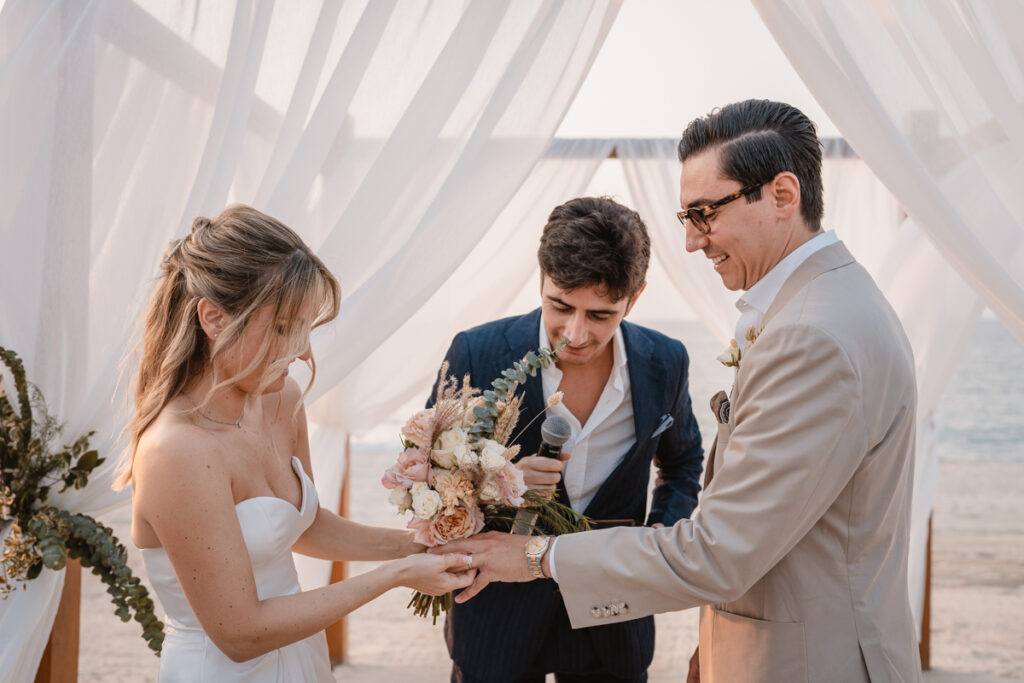 wedding, photographer, Dubai, bride, bouquet, dress, inspiration, beach, nikki, hair, gazebo, with, emotions, destination, reportage, speech, bridemaids,rings