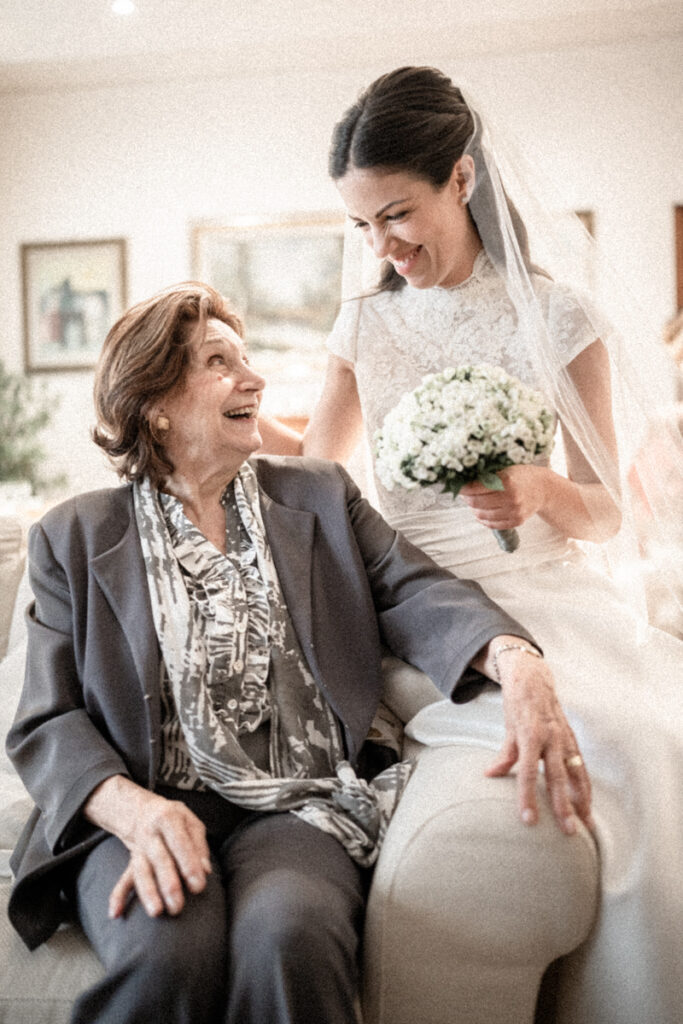 bride and her grandma