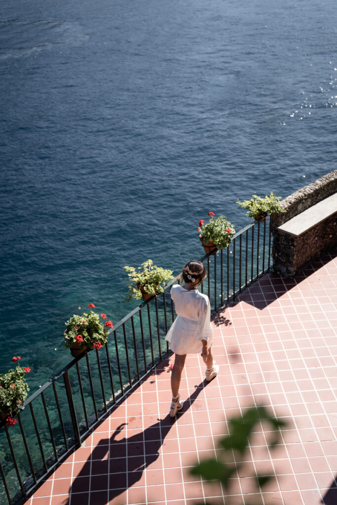 Photos  Giorgia Cenni e Lorenzo Di Giovanni wedding in portofino September 2023 Italy, Francesca Piccini dress for the Sky sport Journalist, sea view