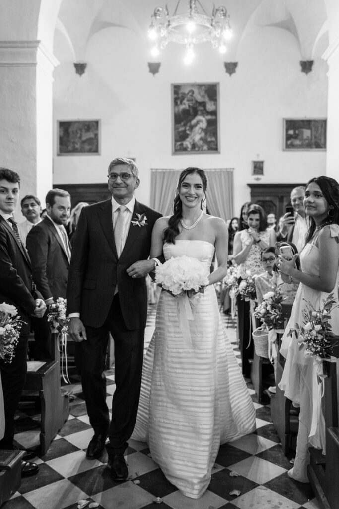 wedding photographer in Tuscany, Italy style, best wedding venue certosa di Pontignano, convento, bride dress by Peter Langner, to the cerimony